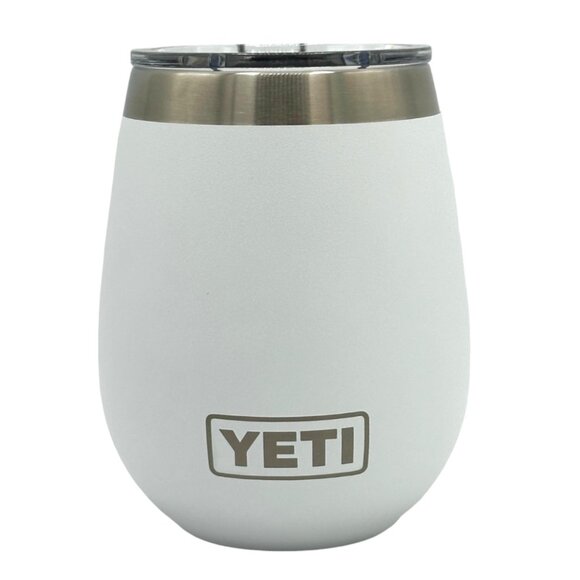 LASER ENGRAVED PERSONALIZATION YETI 10oz. WINE TUMBLER - WHITE - Picture 1 of 2